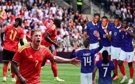 التشكيلة الرسمية لمباراة فرنسا وبلجيكا في دوري الأمم الأوروبية
