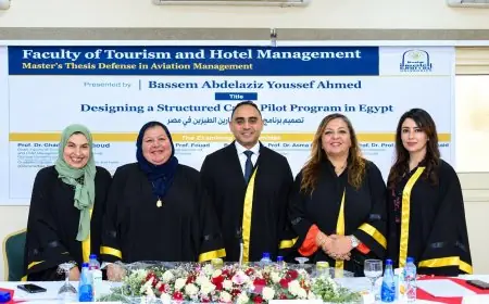 باحث مصري يقدم اختراقاً كبيراً لمعالجة بطالة الطيارين الجدد في رسالة ماجستير بجامعة العاصمة