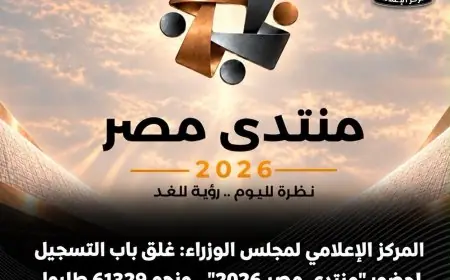 انتهاء تسجيل حضور منتدى مصر 2026 بأكثر من 61329 طلب لحضور الجلسات