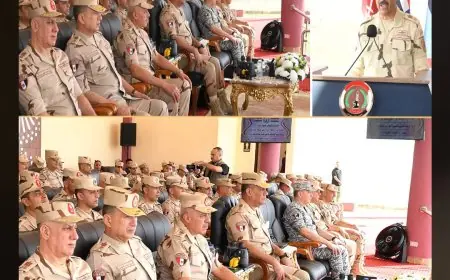 وزير الدفاع يحضر تدريبات تكتيكية بالذخيرة الحية لوحدة من الجيش الثاني الميداني