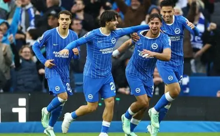برايتون مفاجأة أوروبا بتفوقه الهجومي الساحق بعد برشلونة