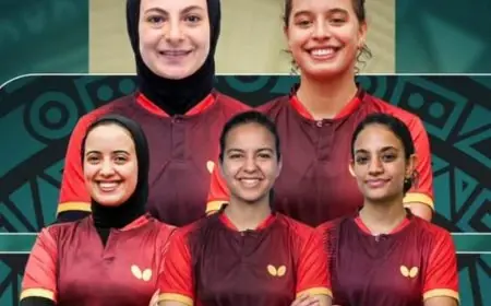 وزير الرياضة يحتفل بفوز منتخب السيدات لتنس الطاولة ببطولة أفريقيا للفرق