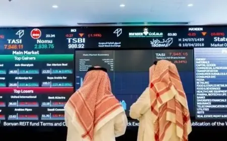 تراجع الأسهم السعودية بـ 230 نقطة بتداولات تفوق 4.9 مليار ريال