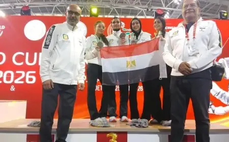 منتخب ناشئات مصر في سلاح السيف يحقق الميدالية البرونزية في كأس العالم بالجزائر