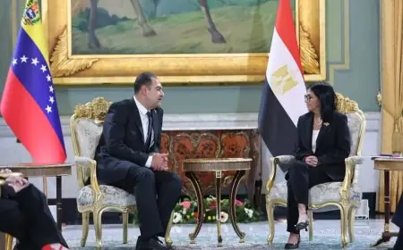 السفير المصري يسلم وثائق اعتماده لرئيسة فنزويلا البوليفارية لتوطيد العلاقات الثنائية