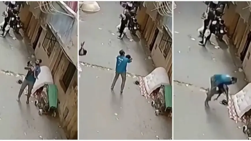 شاب يحرز إنقاذاً بطولياً لطفل من السقوط أرضاً