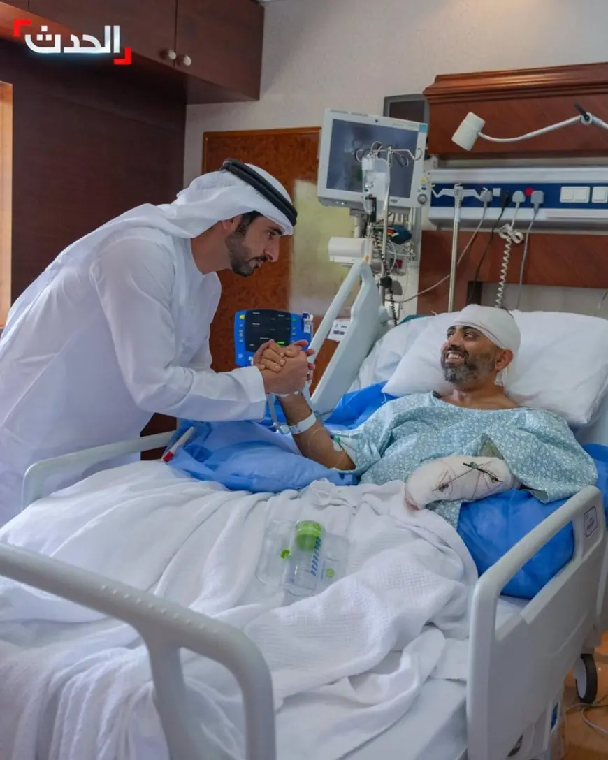 ولي عهد دبي يطمئن على صحة الطيار الهندي بعد حادثة فلاي دبي
