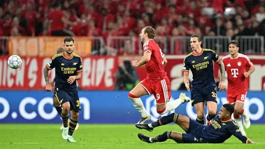 التعادل الإيجابي يشتعل في الشوط الأول بين بايرن ميونخ وأرسنال في دوري أبطال أوروبا